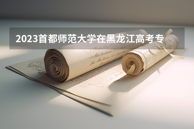 2023首都师范大学在黑龙江高考专业招生计划人数