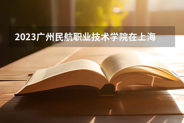 2023广州民航职业技术学院在上海高考专业招生计划人数