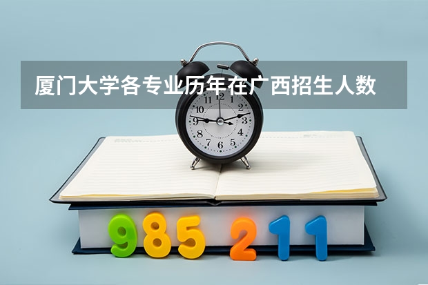 厦门大学各专业历年在广西招生人数 学费多少钱