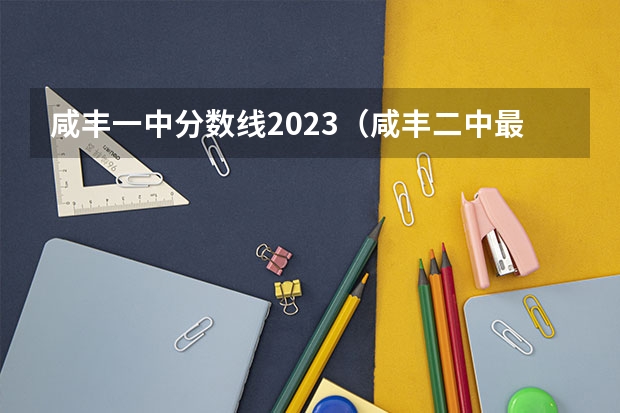 咸丰一中分数线2023（咸丰二中最低录取分数线）