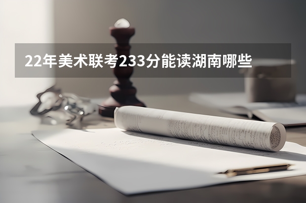 22年美术联考233分能读湖南哪些大学?