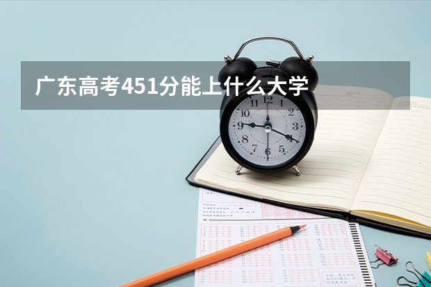 广东高考451分能上什么大学