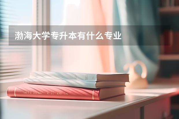 渤海大学专升本有什么专业