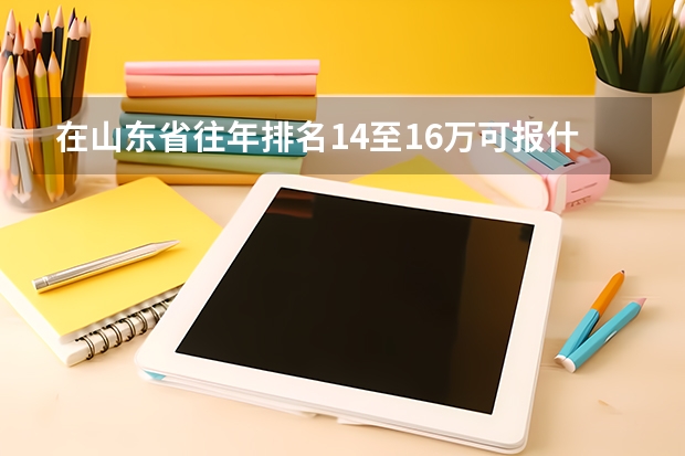 在山东省往年排名14至16万可报什么大学