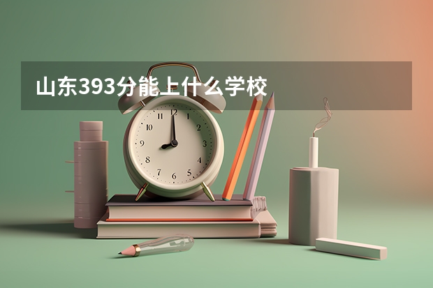 山东393分能上什么学校