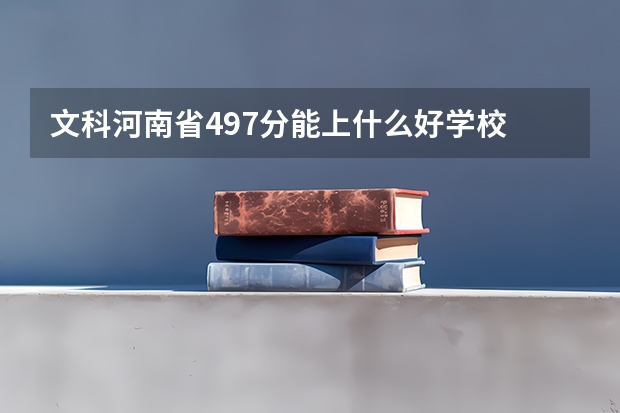 文科河南省497分能上什么好学校