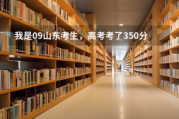 我是09山东考生，高考考了350分能上省内的哪些学校？谢了！