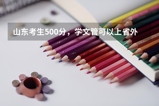 山东考生500分，学文管可以上省外的哪些大学，一本可以吗