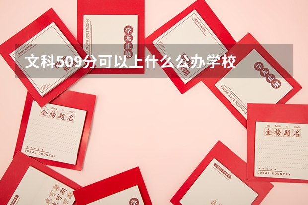 文科509分可以上什么公办学校