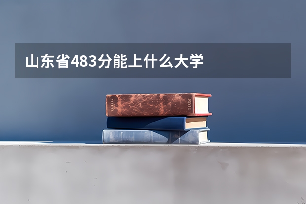 山东省483分能上什么大学