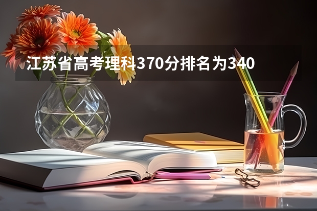 江苏省高考理科370分排名为34000名相当于多少分?