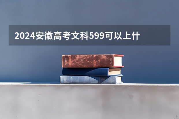 2024安徽高考文科599可以上什么大学预测