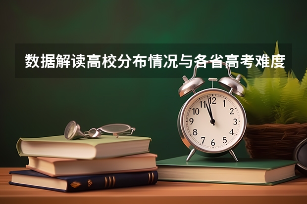 数据解读高校分布情况与各省高考难度（大学录取率）